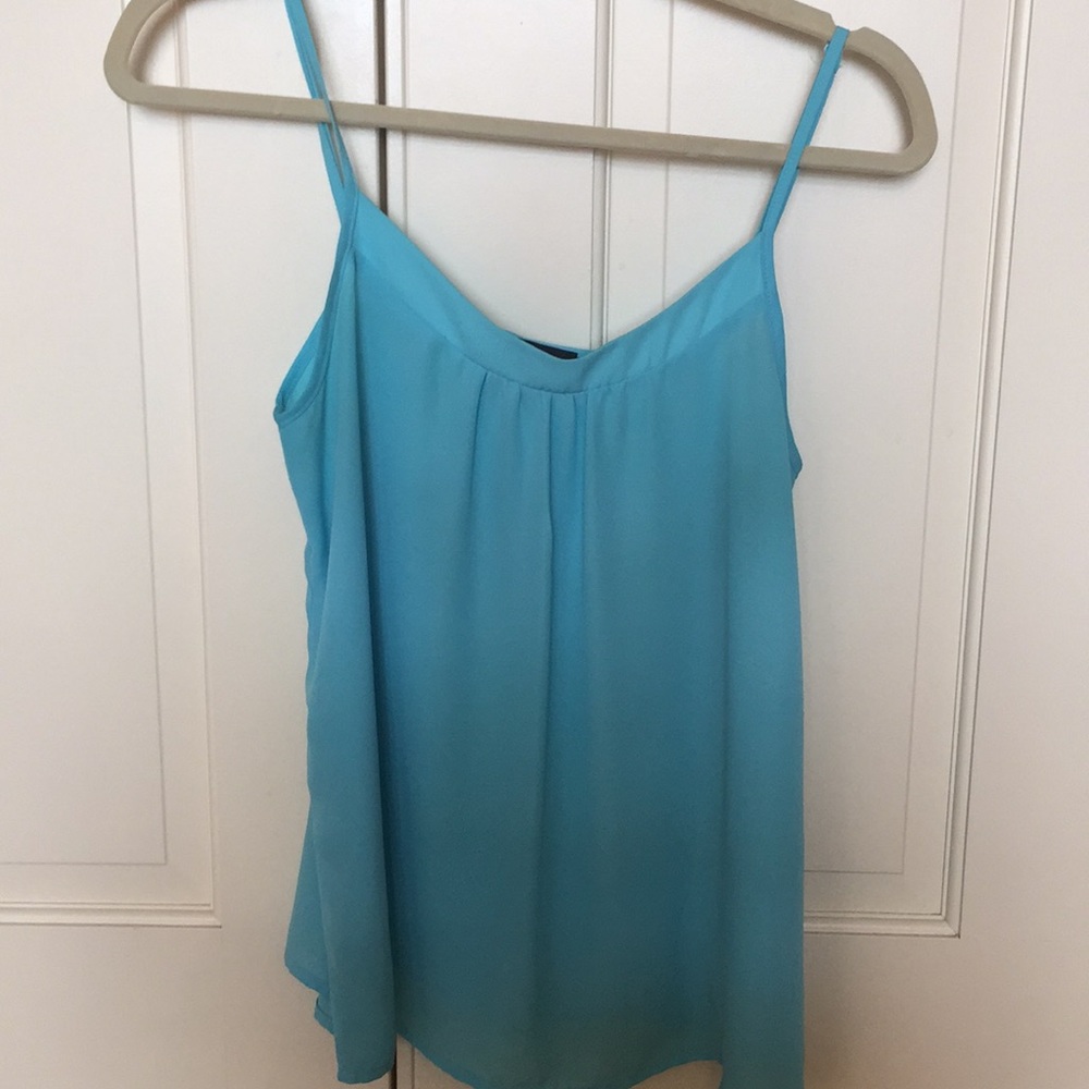 Blue tank style blouse